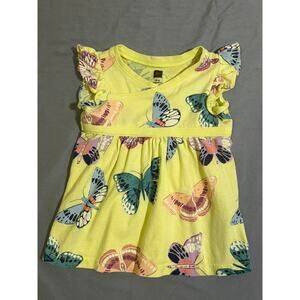 Tea Collection Yellow Butterfly Dress - 3 to 6 Months
